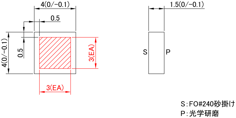 合成石英拡散板　図面：F240-S4