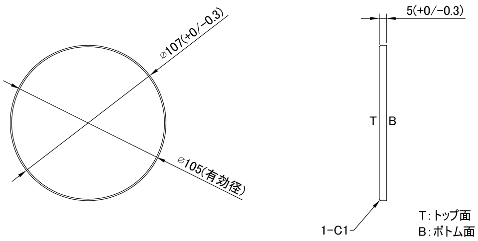 ステージガラス：図面