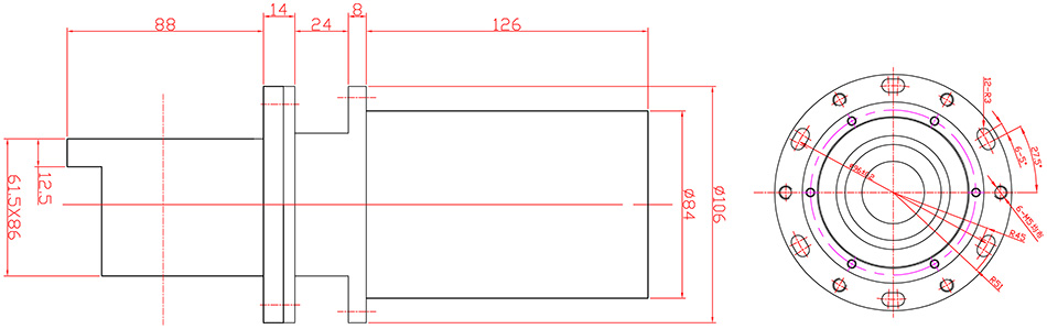 Line CCD Lens(SL-W45): Outline View