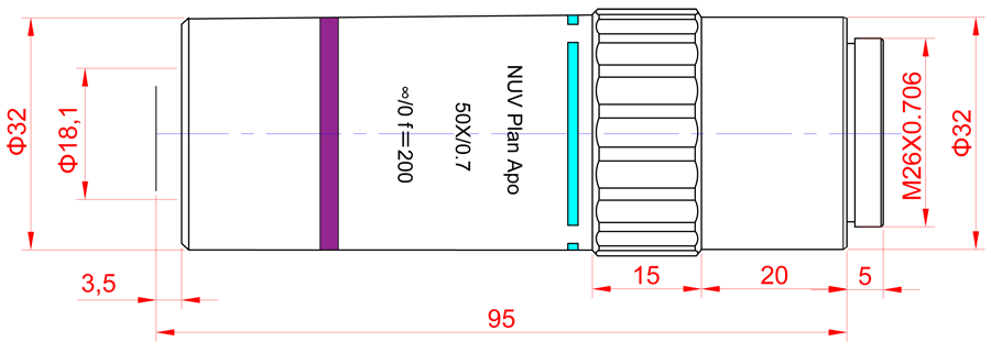 NUV-HD50: Dimensional Drawing