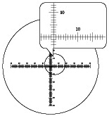 Cross Line with horizontal and vertical scale: R1330 (0.5inch/100) XY: Drawing