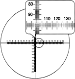 Cross Line with horizontal and vertical scale: R1350 (10/200) XY: Drawing