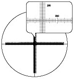 Cross Line with horizontal and vertical scale: R1351 (20/400) XY: Drawing