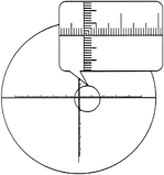 Cross Line with horizontal and vertical scale: R1390 (10/500) XY: Drawing