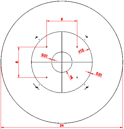 Eyepiece Graticule For Monitoring Asbestons:R1971 Enlarged Drawing1