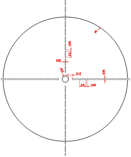 Eyepiece Graticule For Monitoring Asbestons:R1971 Enlarged Drawing6