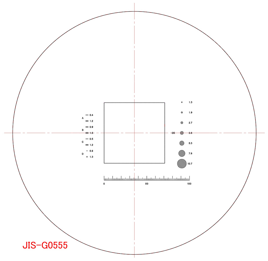 Nonmetallic Inclusion Test Scale:R2000 Enlarged Drawing