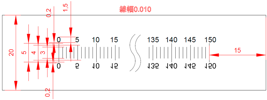 渋谷光学 ガラス 基準スケール(No.S1019) 】600mm 6000等分 線幅0.030