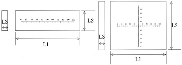 Standard glass scale